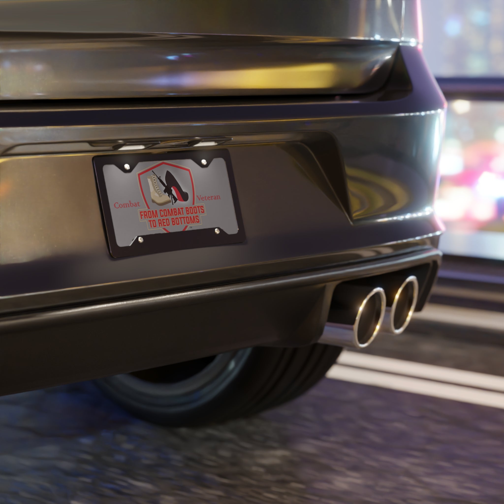 CB2RB Combat Veteran Vanity Plate – Shield Edition